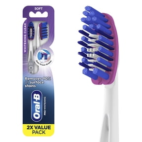 Oral-B Toothbrush, Pro Whitening Toothbrush, Soft, 2 Count