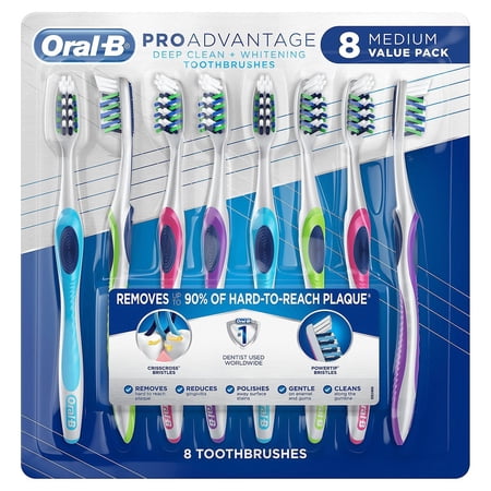 Oral-B ProAdvantage CrissCross Toothbrushes, 8 ct. Medium