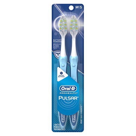 Oral-B Pulsar Soft Bristle Toothbrush Twin Pack (Colors May Vary), 3 Pack