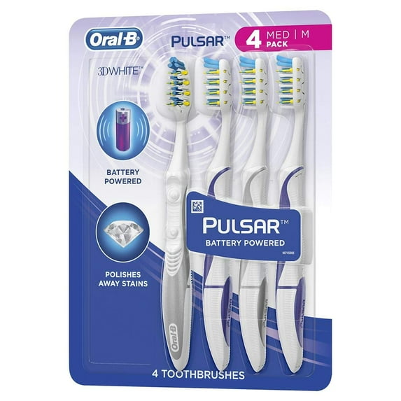 Oral-B Pulsar 3D White Toothbrush, 4 pk., Medium