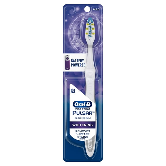 Oral-B Pulsar Whitening Battery Toothbrush, Medium, 1 Count