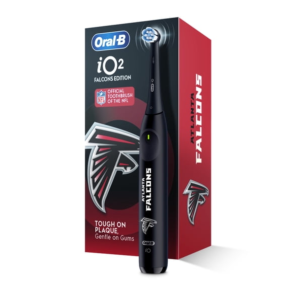 Oral-B Rechargeable Electric Toothbrush,NFL Atlanta Falcons Edition iO2, 3 Cleaning Modes, Automatic Pressure Sensor to Protect Gums