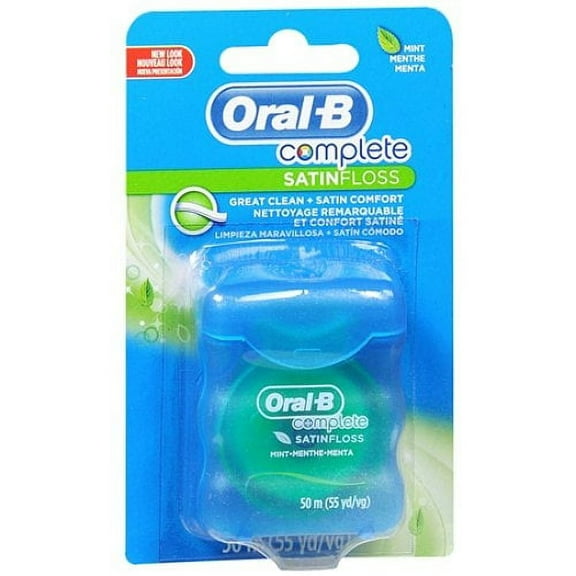 Oral-B Satinfloss Dental Floss, Mint - 55 Yards, 6 Pack
