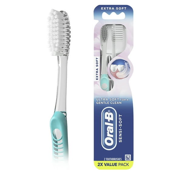 Oral-B Sensi-Soft Toothbrushes, Ultra Soft, 2 Count
