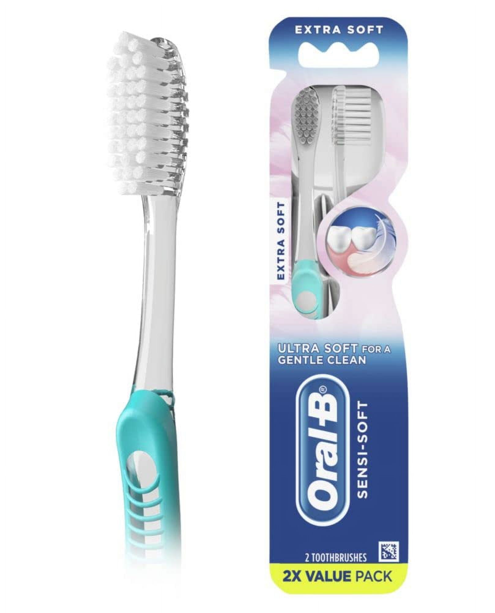 OralB SensiSoft Toothbrushes, Ultra Soft, 2 Count