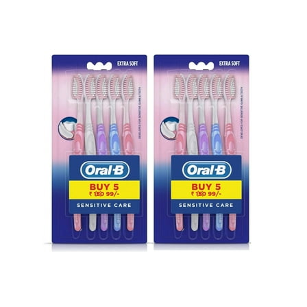 Oral-B Sensitive & Gums, Value Pack 5 ct., Extra Soft, Pack of 2
