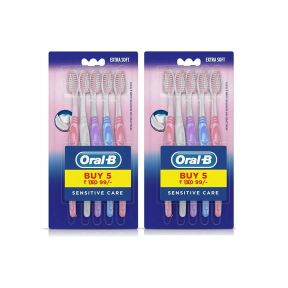 Oral-B Sensitive & Gums, Value Pack 5 ct., Extra Soft, Pack of 2