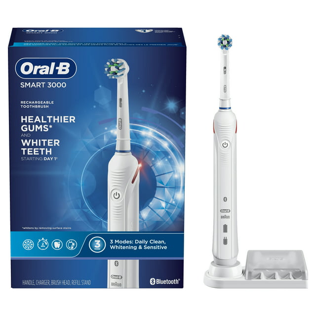 Oral-B Smart 3000 Rechargeable Electric Toothbrush, White, 1 Ct