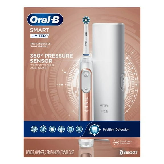 Oral-B Smart Limited Battery Power Electric Toothbrush, Rose Gold