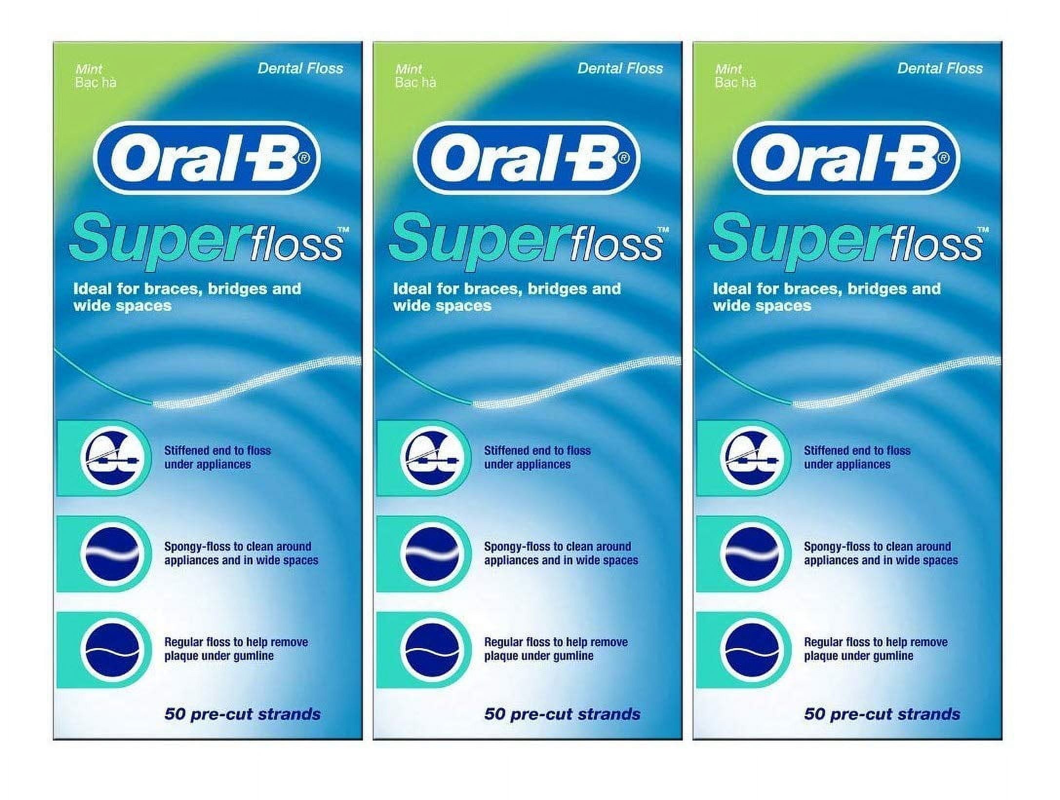 Oral-B Super Floss Pre-Cut Strands Dental Floss for Bridges Braces and Wide  Spaces 100 Strands - Randalls