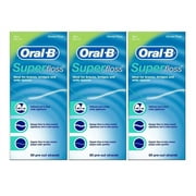 Oral-B Super Floss Pre-Cut Dental Floss Strands, Mint, 50 Ct, 3 Pack