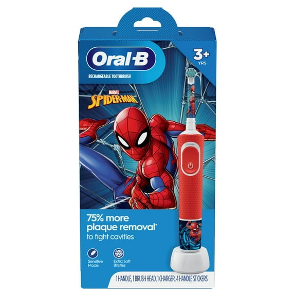 Oral-B Toothbrush Kids X-Soft Rechargeable Spiderman (Pack of 3)