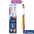 thumbnail interactive-video image 1 of Oral-B Toothbrush Pack, Expert Clean Pulsar Battery Powered Toothbrush, Medium, 2 Count, 1 of 11