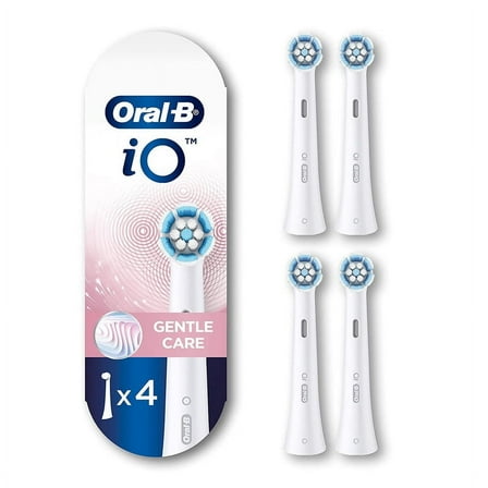 Oral-B iO Gentle Care Replacement Brush Heads, White - 4 Heads