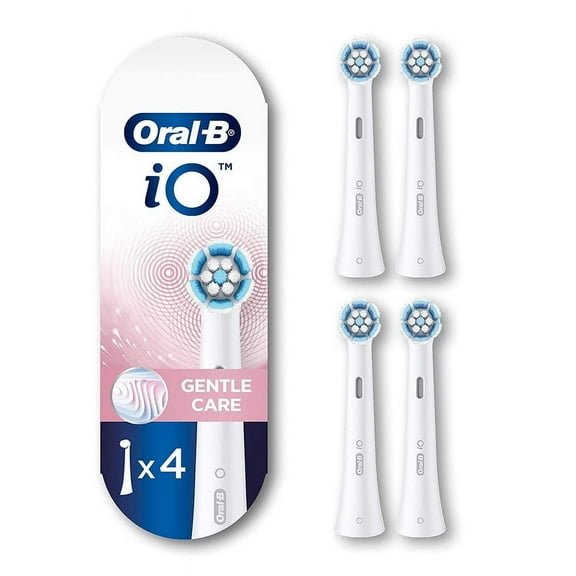 Oral-B iO Gentle Care Replacement Brush Heads, White - 4 Heads