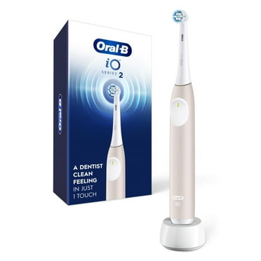 Oral-B iO Series 2 Rechargeable Electric Powered Toothbrush, Peach with 1 Gentle Care Brush Head - Automatic Pressure Sensor to Protect Gums - 3 Modes - 2 Min Timer