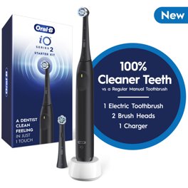Oral-B iO3 Limited Electric Toothbrush, (2) Heads, Black