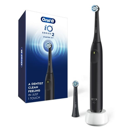 Oral-B iO Series 2 Electric Toothbrush Starter Kit, Night Black