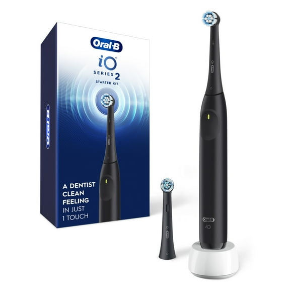 Oral-B iO Series 2 Electric Toothbrush Starter Kit, Night Black
