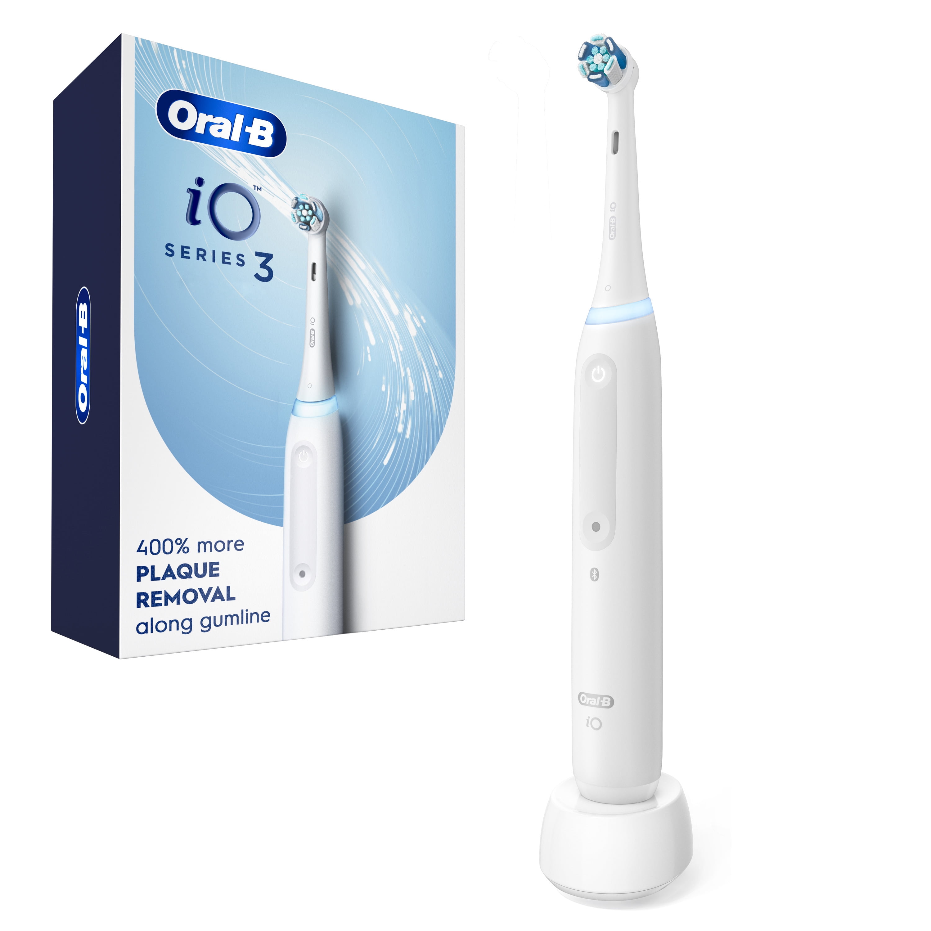 Oral-B iO Series 3 Electric Toothbrush with (1) Heads Rechargeable, White Walmart.com