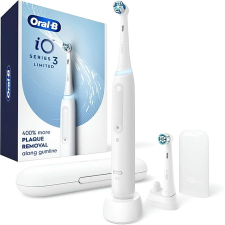 Oral-B iO Series 3 Electric Toothbrush with (2) Brush Heads - White