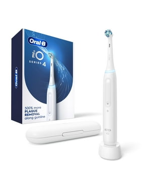 Oral-B iO Series 4 Electric Toothbrush with 1 Brush Head, Rechargeable, White, Adults & Children 3+
