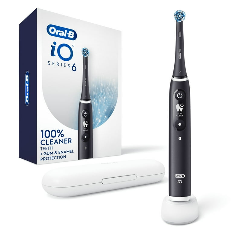 Oral-B iO Series 6 Powered Electric Toothbrush, Black Lava, with 1