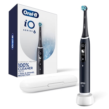 Oral-B - iO Series 6 Electric Toothbrush with Replacement Brush Head - Black