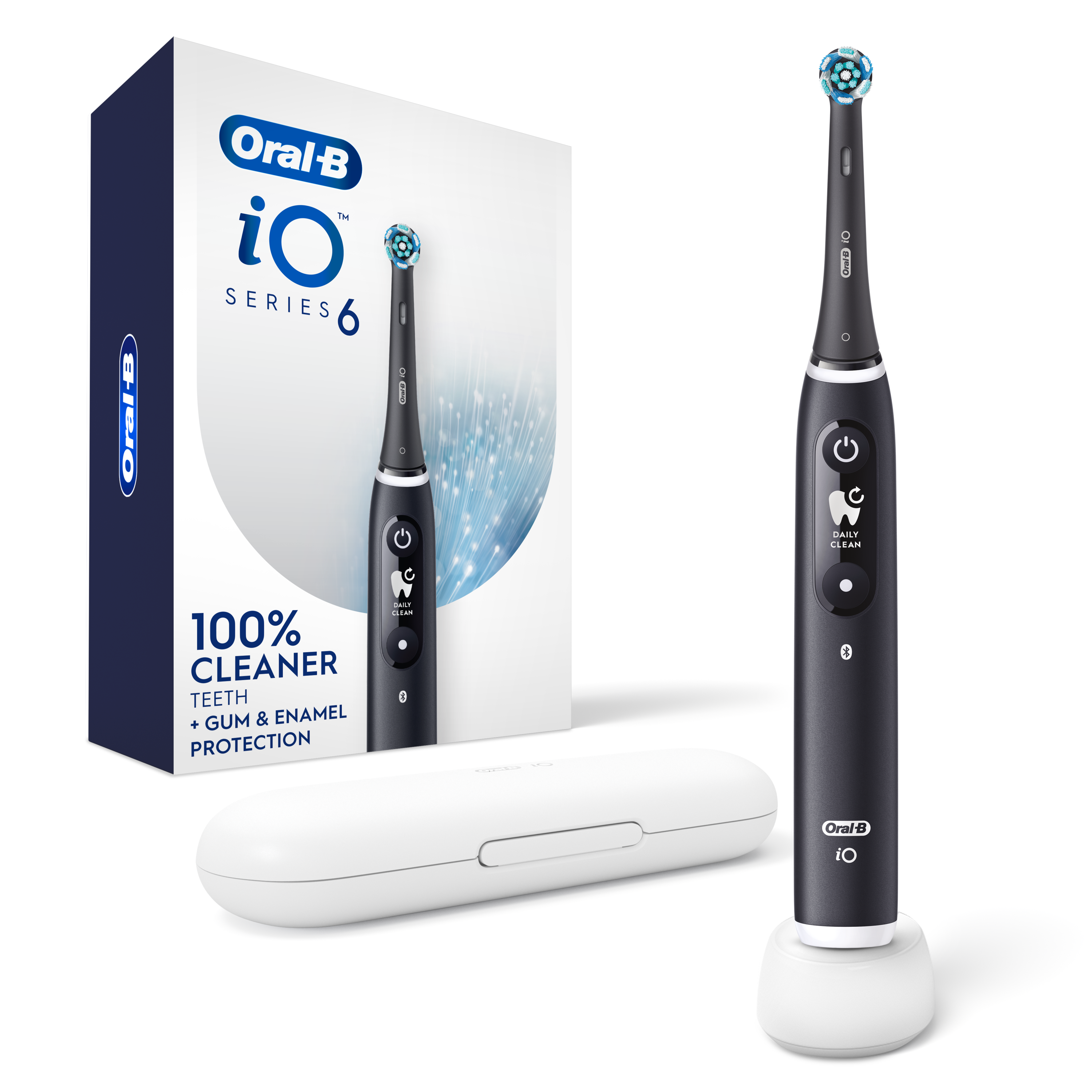 Oral-B iO Series 6 Electric Toothbrush with (1) Brush Head, Black Lava, for Adults & Children 3+ - image 1 of 11