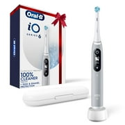 Oral-B iO Series 6 Rechargeable Electric Toothbrush, Gray Opal, (1) Brush Head & Travel Case, for Adults & Kids 3+