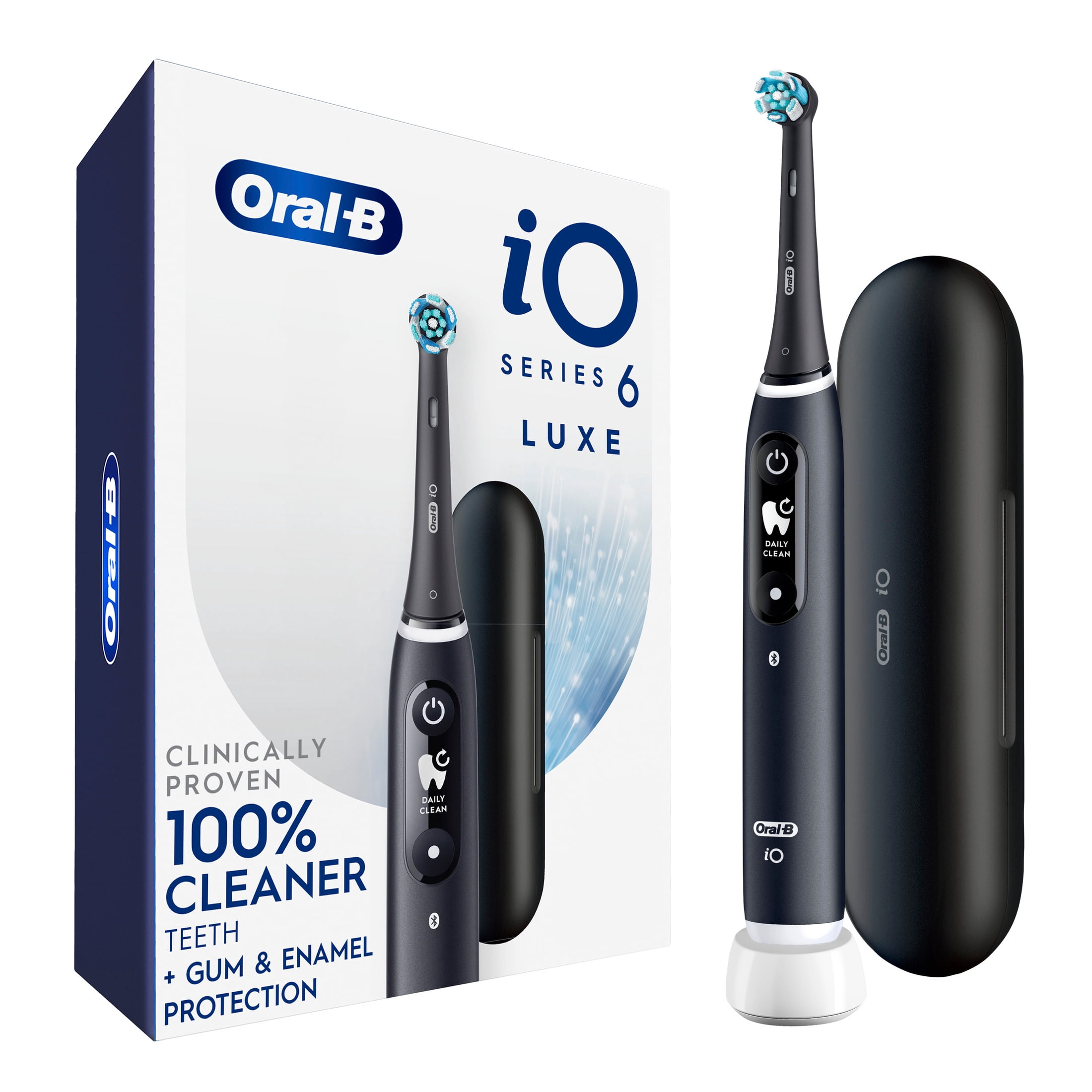 Oral-B iO Series 6 Electronic Powered Toothbrush, Black Lava, with