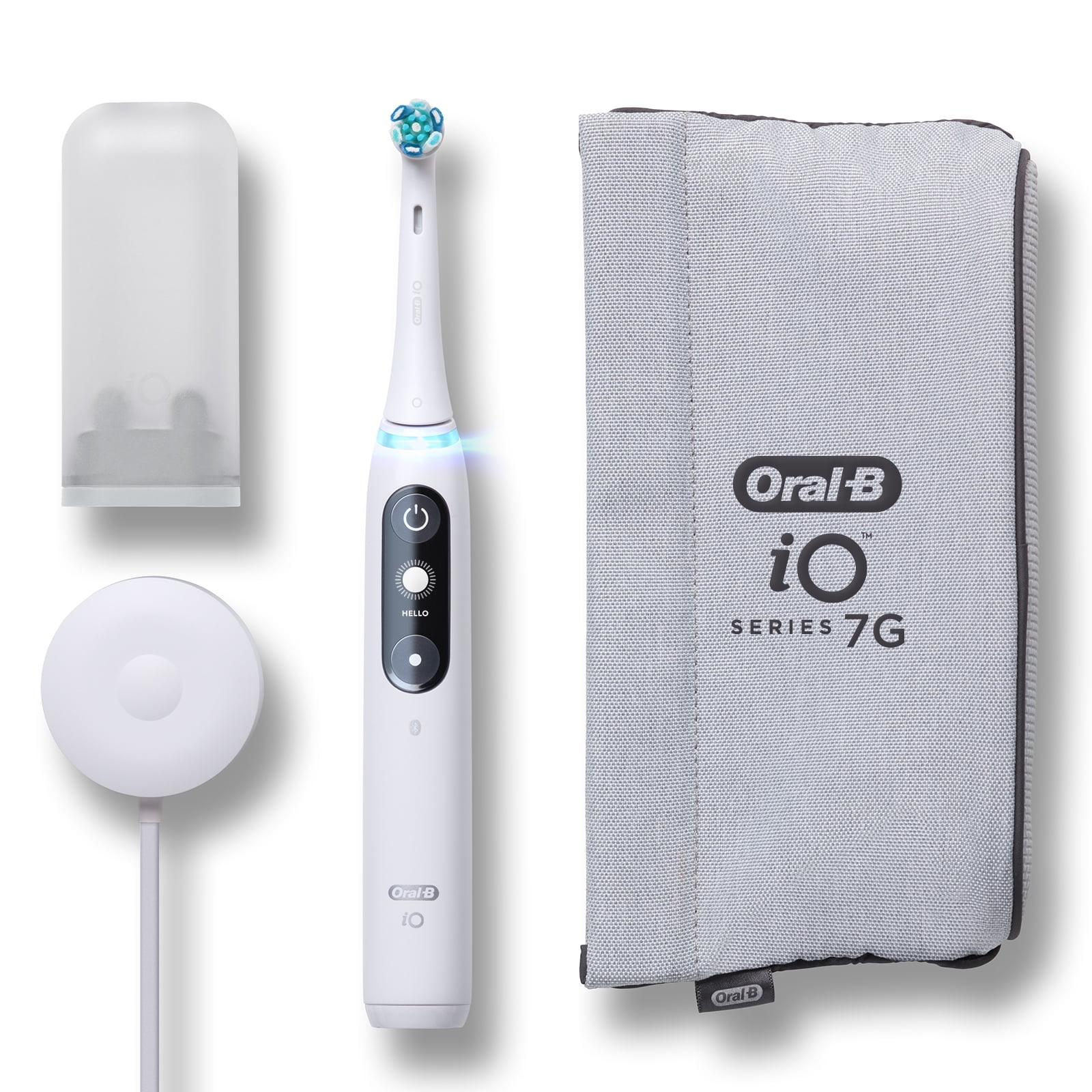 Oral-B iO Series 7G, White Alabaster, Electric Toothbrush, 1 Brush Head, Rechargeable, AI & Sensor - Walmart.com Oral-B iO Series 7G, White Alabaster, Electric Toothbrush, 1 Brush Head, Rechargeable, AI & Sensor - Walmart.com