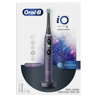 Oral-B iO Series 8 Electric Toothbrush with 3 Brush Heads, Violet Ametrine