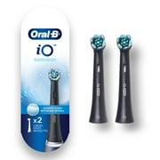 Oral-B iO Ultimate Clean Replacement Brush Heads, Black, 2 Count for Plaque Removal