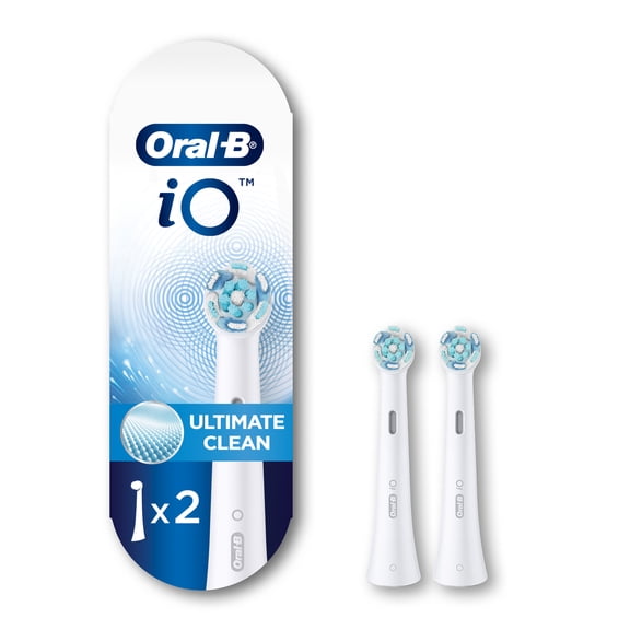 Oral-B Toothbrush Heads, iO Ultimate Clean Replacement Brush Heads, White, 2 count