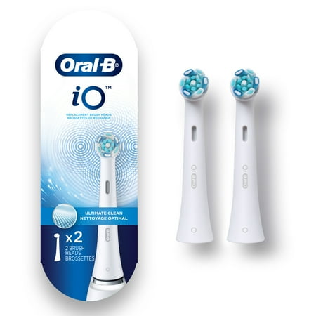 iO Series Ultimate Clean Replacement Brush Head for Oral-B iO Series Electric Toothbrushes (2-Count) - White