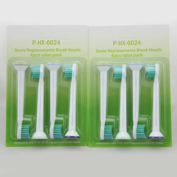 Oral Basics Kids Sonic Toothbrush Replacement Heads - Precision Oral Clean P-HX-6024 (8 Pack)