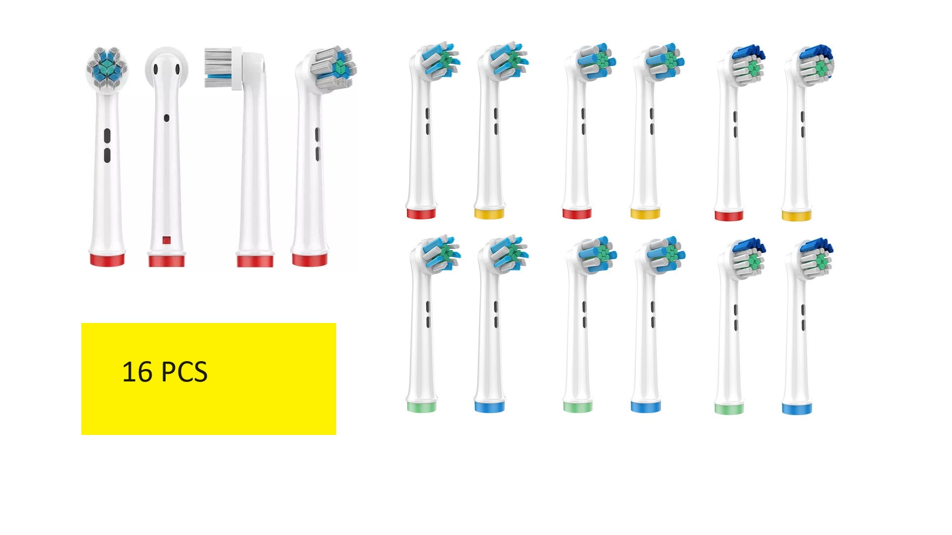 Oral Basics Replacement Brush Heads for OralB Braun Electric