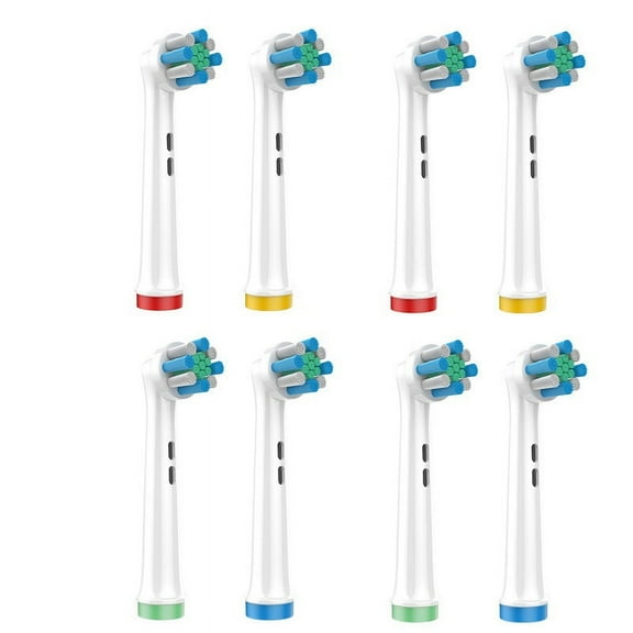 Oral Basics Replacement Brush Heads for Oral-B Braun Electric Toothbrush, Deep Clean, EB28-X (8 Pack)