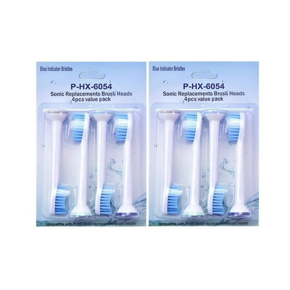Oral Basics Sensitive Brush Heads Pro-Results - Compatible with Philips Sonicare Toothbrush (P-HX6054) (8 Pack)