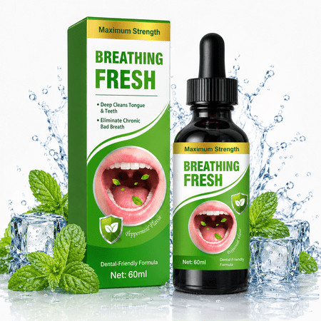 Lilymoon Peppermint Breath Freshener Drops, 60ml Dental Friendly Formula for Cleaning Tongue and Teeth