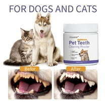 Oral Cleansing Pet Teeth Cleaning Powder for Cats & Dogs - Bad Breath Freshener, Tartar & Plaque Control, No-Brushing Solution for Oral Health & Fresh Breath - Pet Dental Care for Healthier Mouth