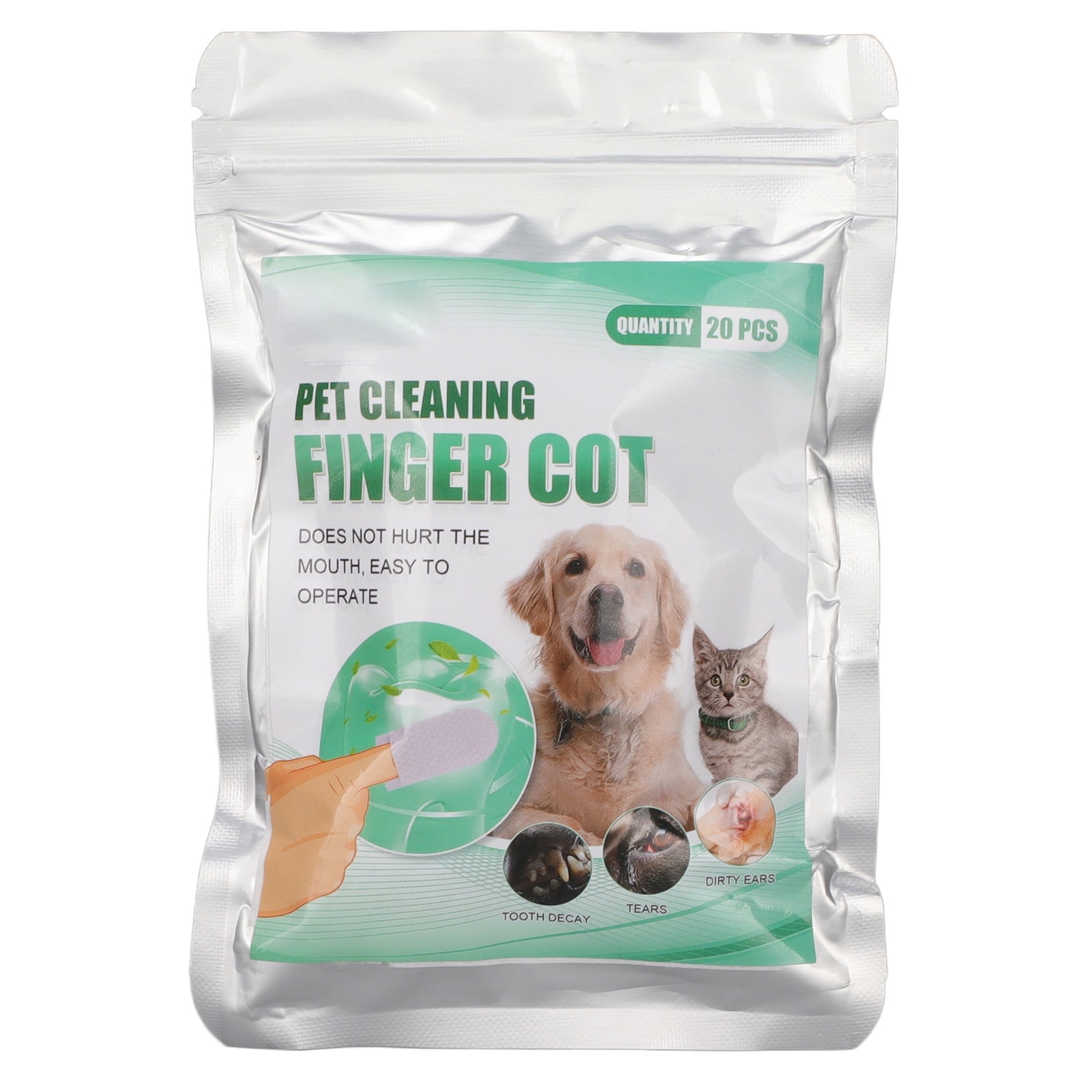 Oral Cleansing Teeth Pads, Reduces?Tartar Preventing?Slipping Care Finger Wipes For Dogs