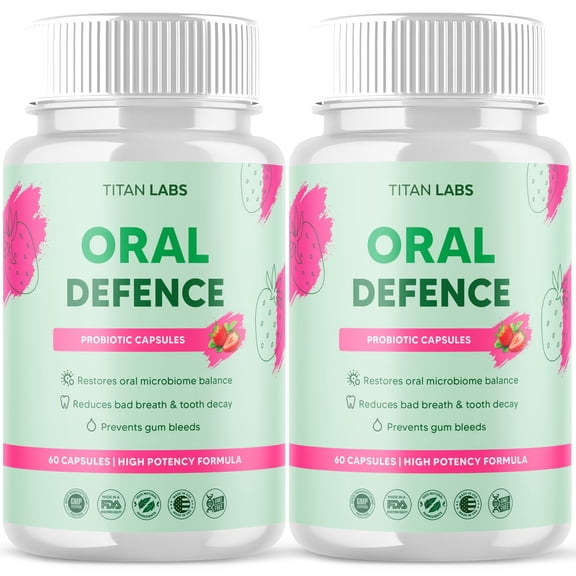 Oral Defence Advanced Dental Probiotic Formula for Healthy Teeth and Gums All Natural OralDefence 120 Capsules
