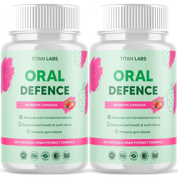 Oral Defence Advanced Dental Probiotic Formula for Healthy Teeth and Gums All Natural OralDefence 120 Capsules
