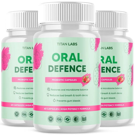 Oral Defence Advanced Dental Probiotic Formula for Healthy Teeth and Gums All Natural OralDefence 180 Capsules
