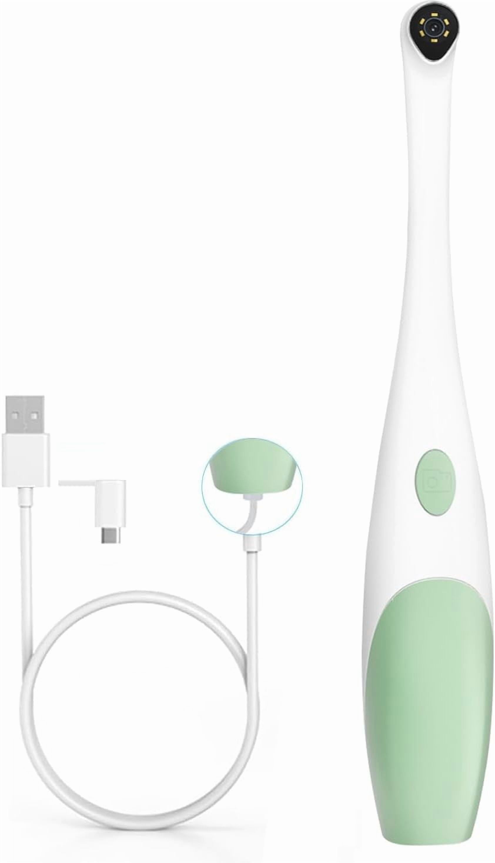 XIEANDKONG 1080P HD Oral Endoscope Camera, 8 LED Lights Dental Inspection, USB-C, iOS & Android
