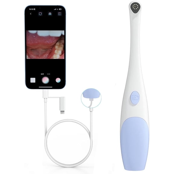 XIEANDKONG 1080P HD Oral Endoscope Camera, 8 LED Lights Dental Inspection for iOS & Android