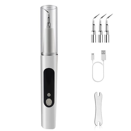 Oral Plaque/Tartar Remover for Teeth, Dental Calculus Remover Teeth Cleaning Kit with LED Light & 5 Adjustable Modes Rechargeable