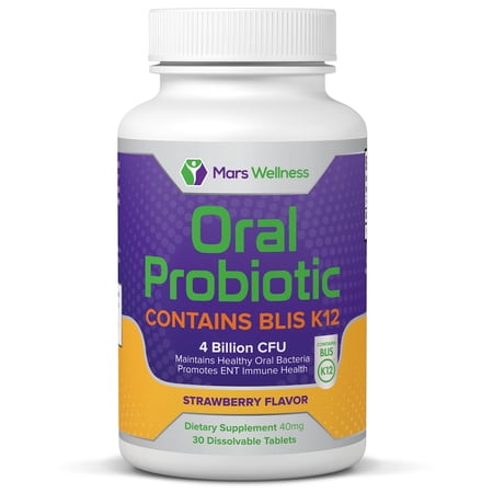 Oral Probiotic, Oral Health, BLIS K12 - NOW DAIRY FREE - Dissolvable Oral Tablets NO NATURAL SUGAR - 1 Bottle